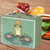 Lunch Box nom personnalisé vert grenouille mignonne