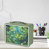 Lunch Box nom personnalisé vert grenouille mignonne