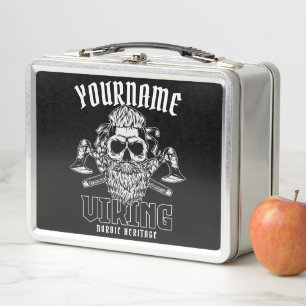 Lunch Box NOM personnalisé Viking Nordic Warrior Heritage