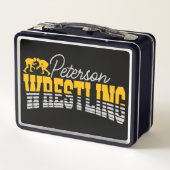 Lunch Box NOM personnalisé Wrestling School Team Wrestler (Dos)
