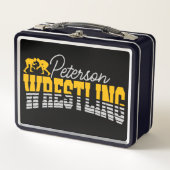 Lunch Box NOM personnalisé Wrestling School Team Wrestler (Devant)