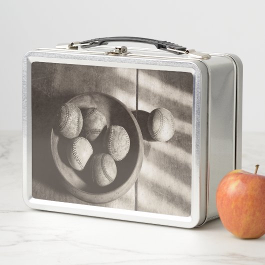 Lunch Box Nostalgie du baseball - Baseballs (En situation)