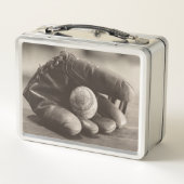 Lunch Box Nostalgie du baseball - Mitt et Baseball (Dos)