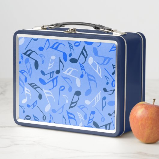 Lunch Box Notes de musique bleu (En situation)