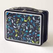 Lunch Box Notes de musique bleu (Devant)