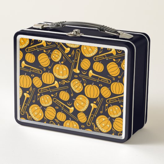 Lunch Box Notes musicales citrouille Trombone (Devant)