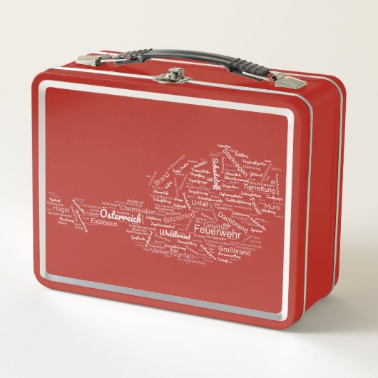 Lunch Box Nuage de mots des pompiers autrichiens (Devant)