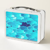 Lunch Box Nuages japonais, Ciel du soir, Turquoise et Indigo (Dos)