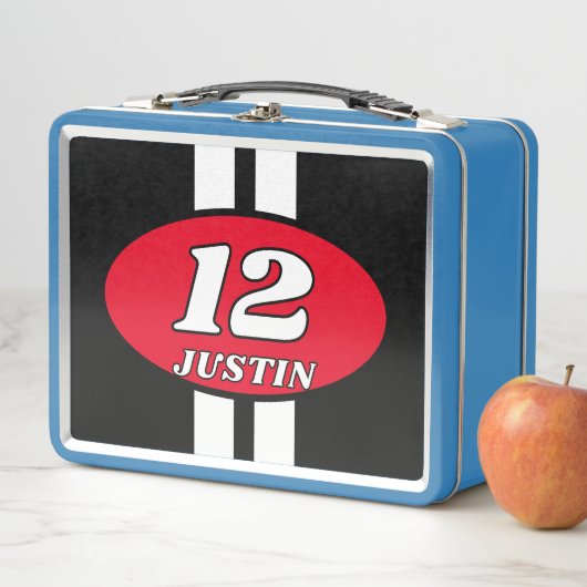 Lunch Box Numéro de course automobile conception personnalis (En situation)