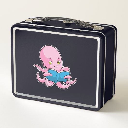 Lunch Box Octopus à la lecture d'un livre (Dos)