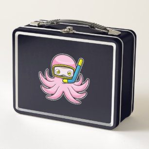 Lunch Box Octopus à la plongée avec tuba et lunettes de nata
