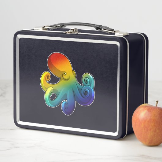 Lunch Box Octopus avec arc-en-ciel (En situation)