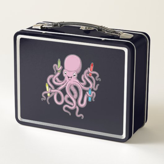 Lunch Box Octopus avec Crayon (Dos)