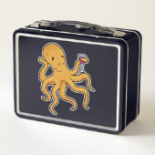 Lunch Box Octopus avec verre de jus (Dos)