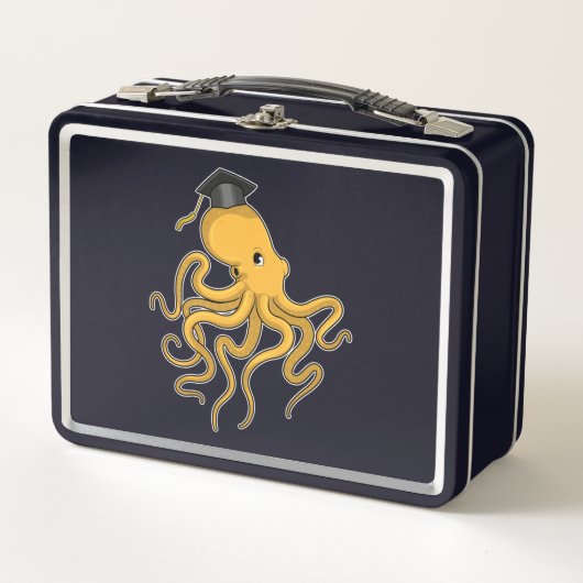 Lunch Box Octopus comme étudiant avec diplôme (Devant)