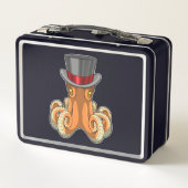 Lunch Box Octopus comme Gentleman avec chapeau supérieur (Dos)