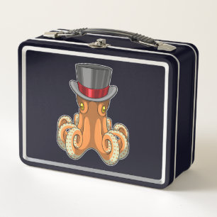 Lunch Box Octopus comme Gentleman avec chapeau supérieur