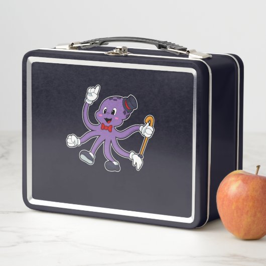Lunch Box Octopus comme magicien avec Casquette (En situation)