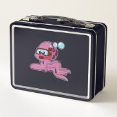 Lunch Box Octopus comme plongeur avec tuba (Dos)