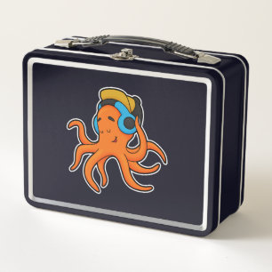 Lunch Box Octopus en musique avec casque