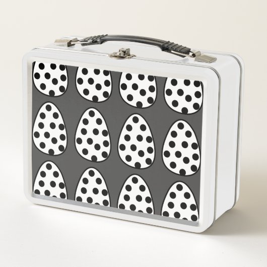 Lunch Box Œufs de Pâques pois Happy Easter (Devant)