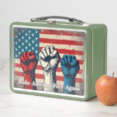 Lunch Box Œuvre d'art Make America Free Again (En situation)