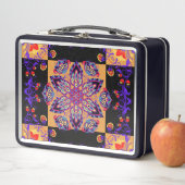 Lunch Box Oeuvre graphique violette et noire, Violet Nature (En situation)