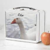 Lunch Box Oie blanche et canard à bois (En situation)