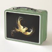 Lunch Box Oiseau doré sur fond noir (Dos)