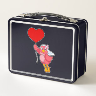 Lunch Box Oiseau en fiancée avec voile et ballon en forme de