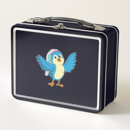 Lunch Box Oiseau en mariée avec Voile (Devant)