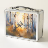 Lunch Box Oiseaux chanteurs mésanges dans une forêt automnal (Dos)