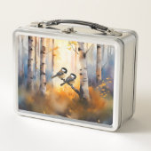 Lunch Box Oiseaux chanteurs mésanges dans une forêt automnal (Devant)