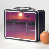 Lunch Box Oiseaux Lune de clôture et avens volants (En situation)