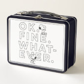 Lunch Box "Ok. Fine. Whatever." - Snoopy (Devant)