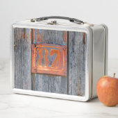 Lunch Box Old Grunge Rusty Metal House Numéro 87 Photo / (En situation)