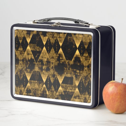 Lunch Box Or erratique et diamants noirs (En situation)