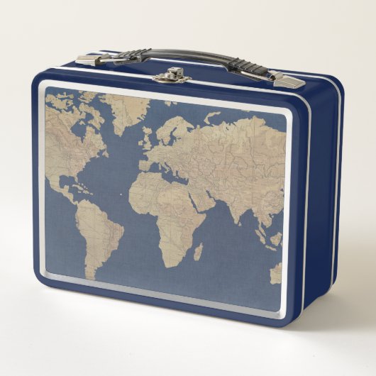 Lunch Box Or et carte bleue du monde (Devant)