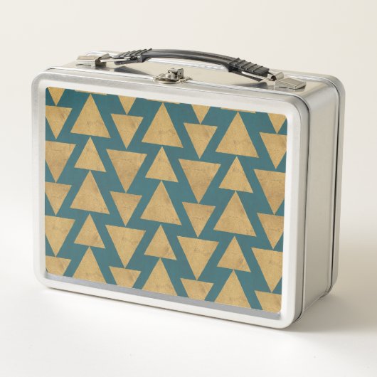 Lunch Box Or extérieur d'étape | de Geo et motif turquoise (Devant)