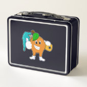 Lunch Box Orange comme Peintre avec pinceau (Dos)