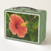 Lunch Box Orange Hibiscus Flower Tropical Floral (Devant)