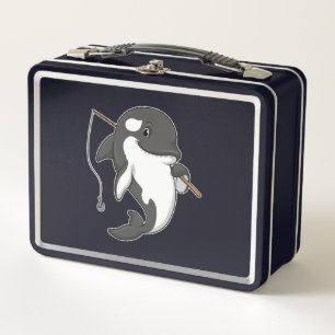 Lunch Box Orca comme Fisher avec une barre de pêche