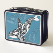 Lunch Box Orca Killer Whale Tlingit Indigo encre bleue (Dos)