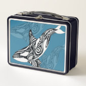 Lunch Box Orca Killer Whale Tlingit Indigo encre bleue (Devant)