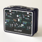 Lunch Box Ordinateur Circuit Board Enfants Nom personnalisé (Dos)