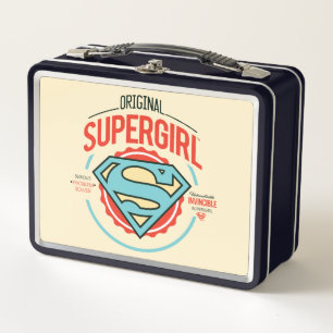 Lunch Box Original Supergirl Vintage Logo Badge