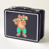 Lunch Box Ours au cricket avec chauve-souris de cricket (Dos)
