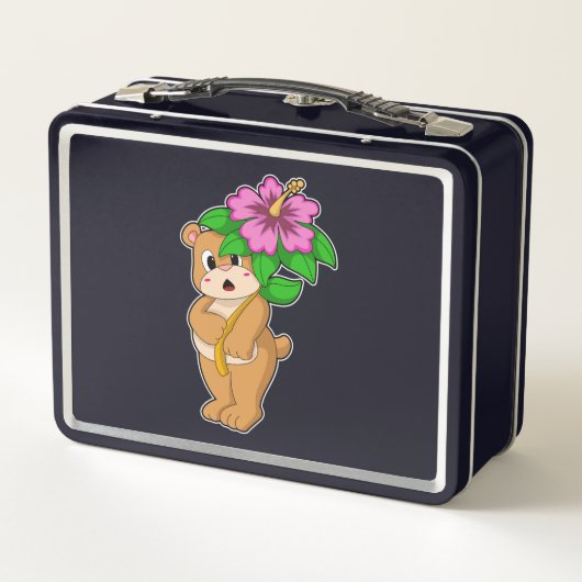 Lunch Box Ours avec Hibiscus aux fleurs (Dos)