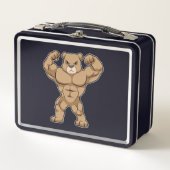 Lunch Box Ours comme Bodybuilder avec de grands Muscles (Devant)