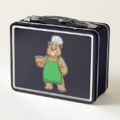 Lunch Box Ours comme cuire avec tablier de Cuisine et Bowl (Dos)